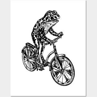 SEEMBO Frog Cycling Bicycle Bicycling Biker Biking Fun Bike Posters and Art